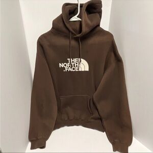 The North Face Brown Fleece Pullover Hoodie XL Men's, Drawstring, Pockets, 800